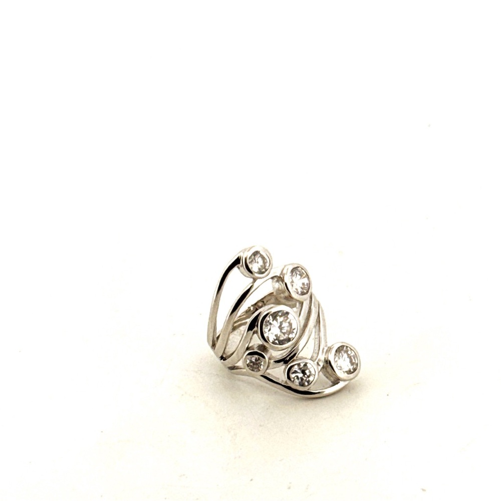 Stunning 925 Sterling Silver Constellation style silver statement ring 8.4G - Picture 5 of 16